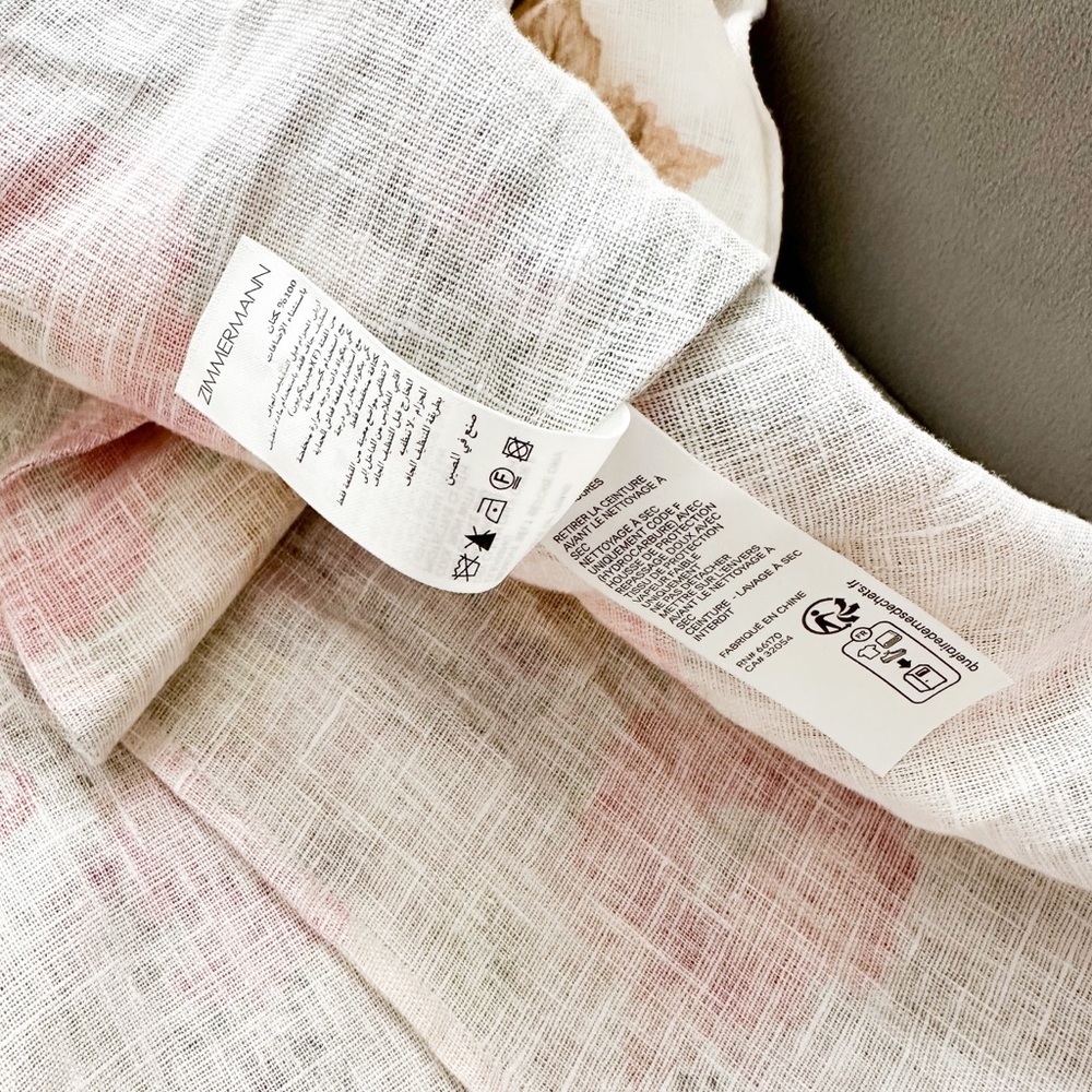 New! Zimmermann Tranquillity Butterfly Floral Linen Mini Dress - Picture 10 of 12